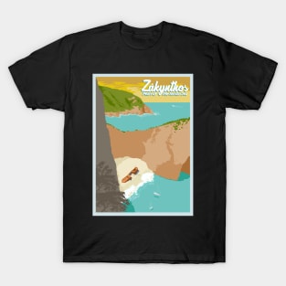 Travel Poster Zakynthos, Greece, Europe T-Shirt